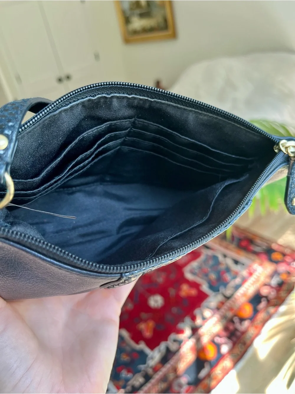 Coach Ashley Large Pleated Leather Wristlet